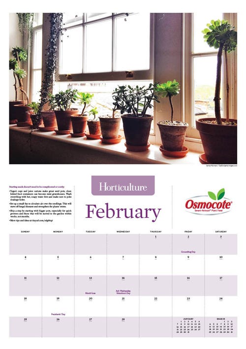 Enter to WIN a 2018 Horticulture Wall Calendar